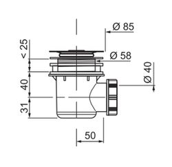 Duschkarventil Ø 60 CABEL 30721370