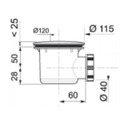 Duschkarventil Ø 90 CABEL 30719762