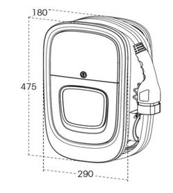 VIARIS COMBI med enfaset beskyttelse 7,4 kw og t2 slange 5m wifi, ethernet OB94P2209A2 Orbis