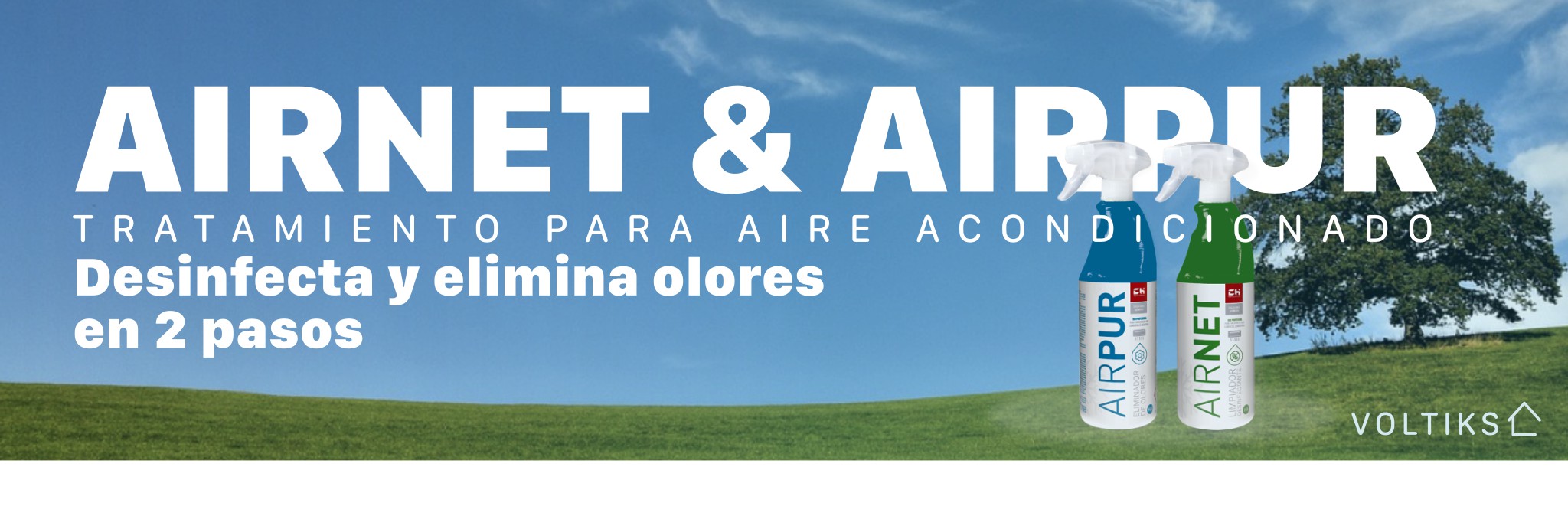 airnet y airpur, desinfecta y elimina los olores de tu aire acondicionado